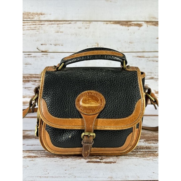 Vintage Dooney & Bourke AWL Rare Surrey Carrier Satchel Crossbody 90’s Handle - Picture 1 of 9
